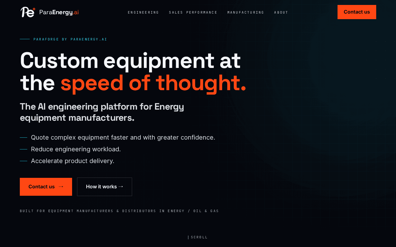 Screenshot of paraenergy.ai