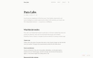 Screenshot of paralabs.ai