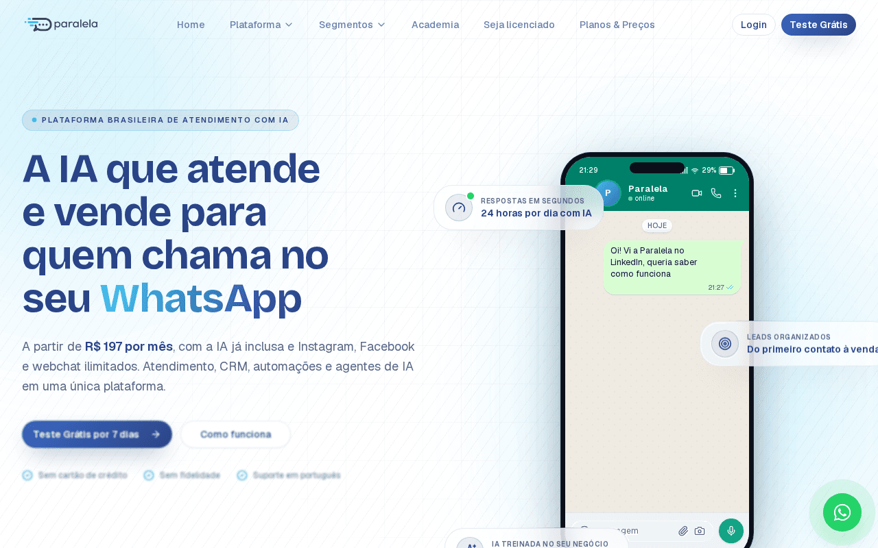 Screenshot of paralela.ai