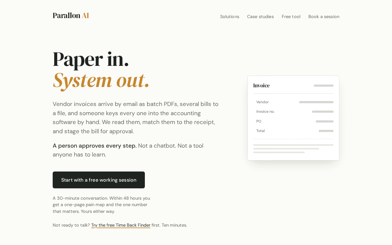 Screenshot of parallon.ai