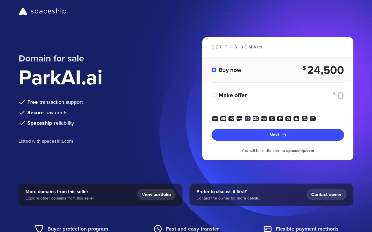 Screenshot of parkai.ai