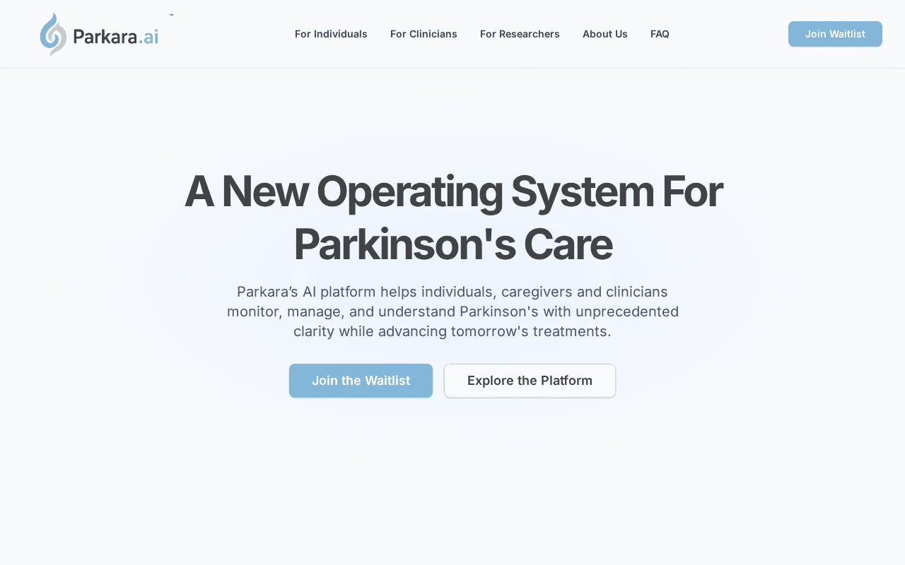 Screenshot of parkara.ai