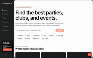 Screenshot of partymate.ai