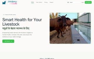 Screenshot of pashu.ai