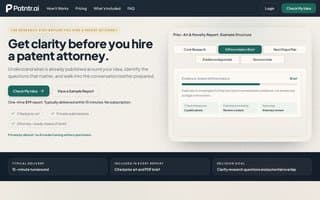 Screenshot of patntr.ai