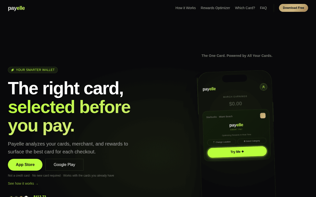 Screenshot of payelle.ai