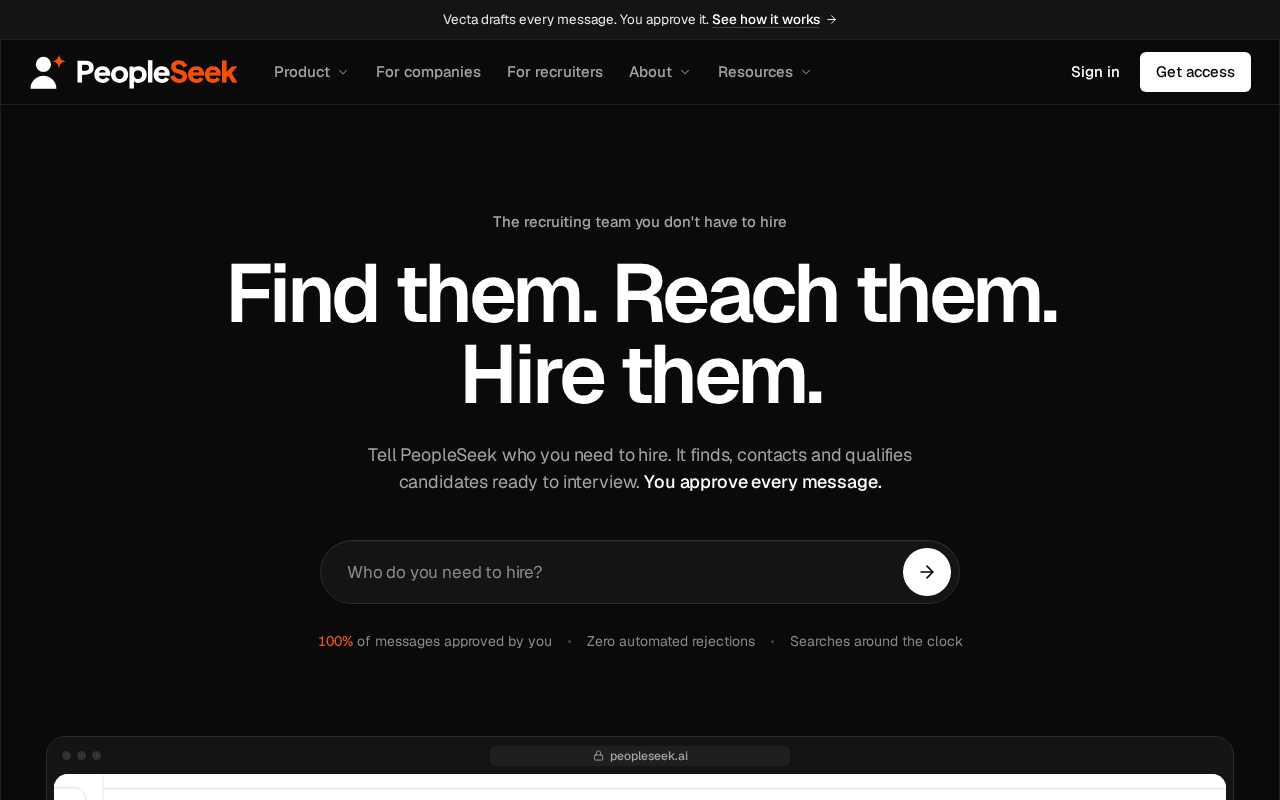 Screenshot of peopleseek.ai
