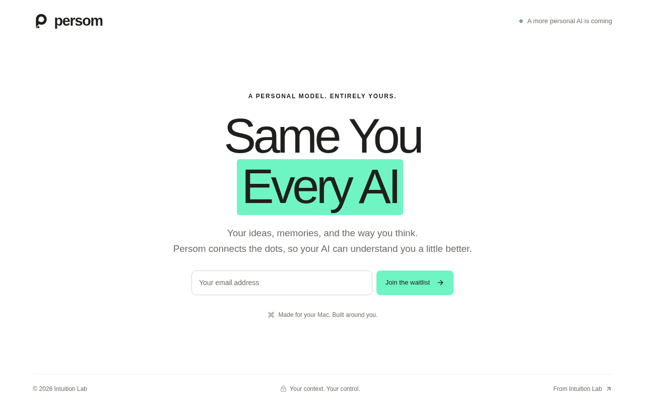 Screenshot of persom.ai
