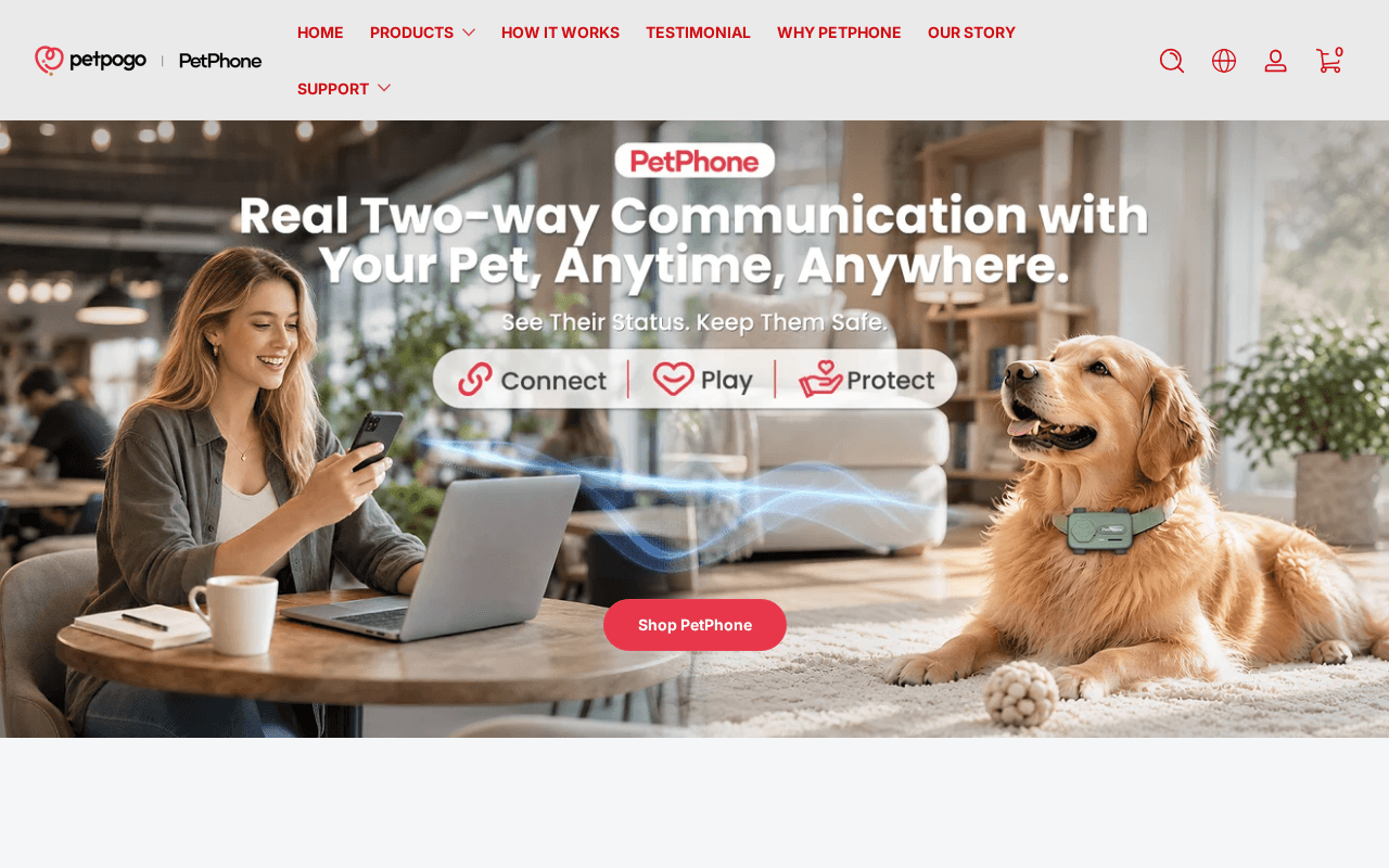 Screenshot of petphone.ai