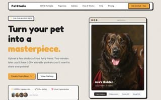 Screenshot of petstudio.ai