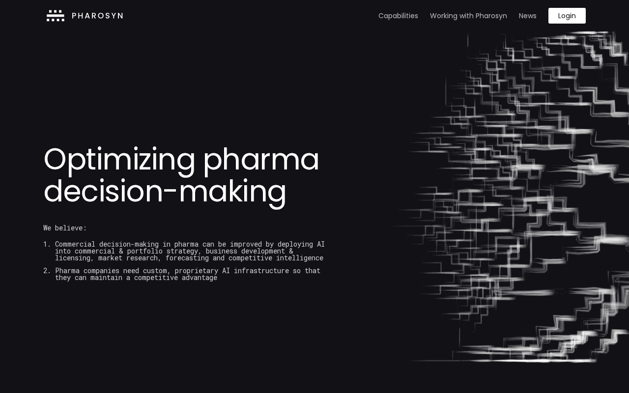 Screenshot of pharosyn.ai
