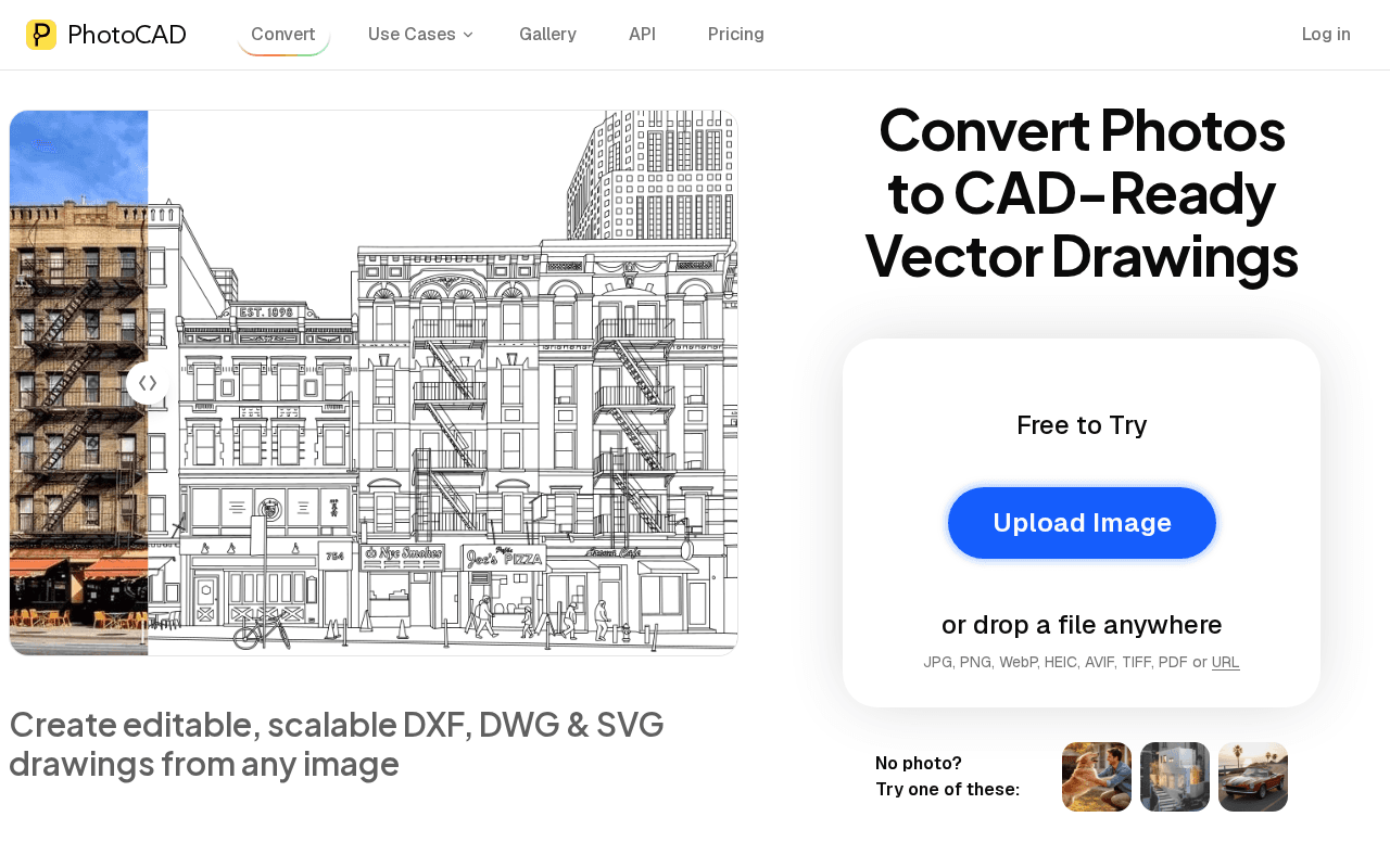 Screenshot of photocad.ai