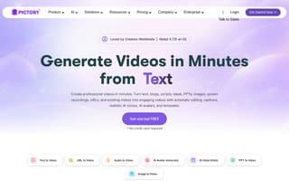 Screenshot of pictory.ai