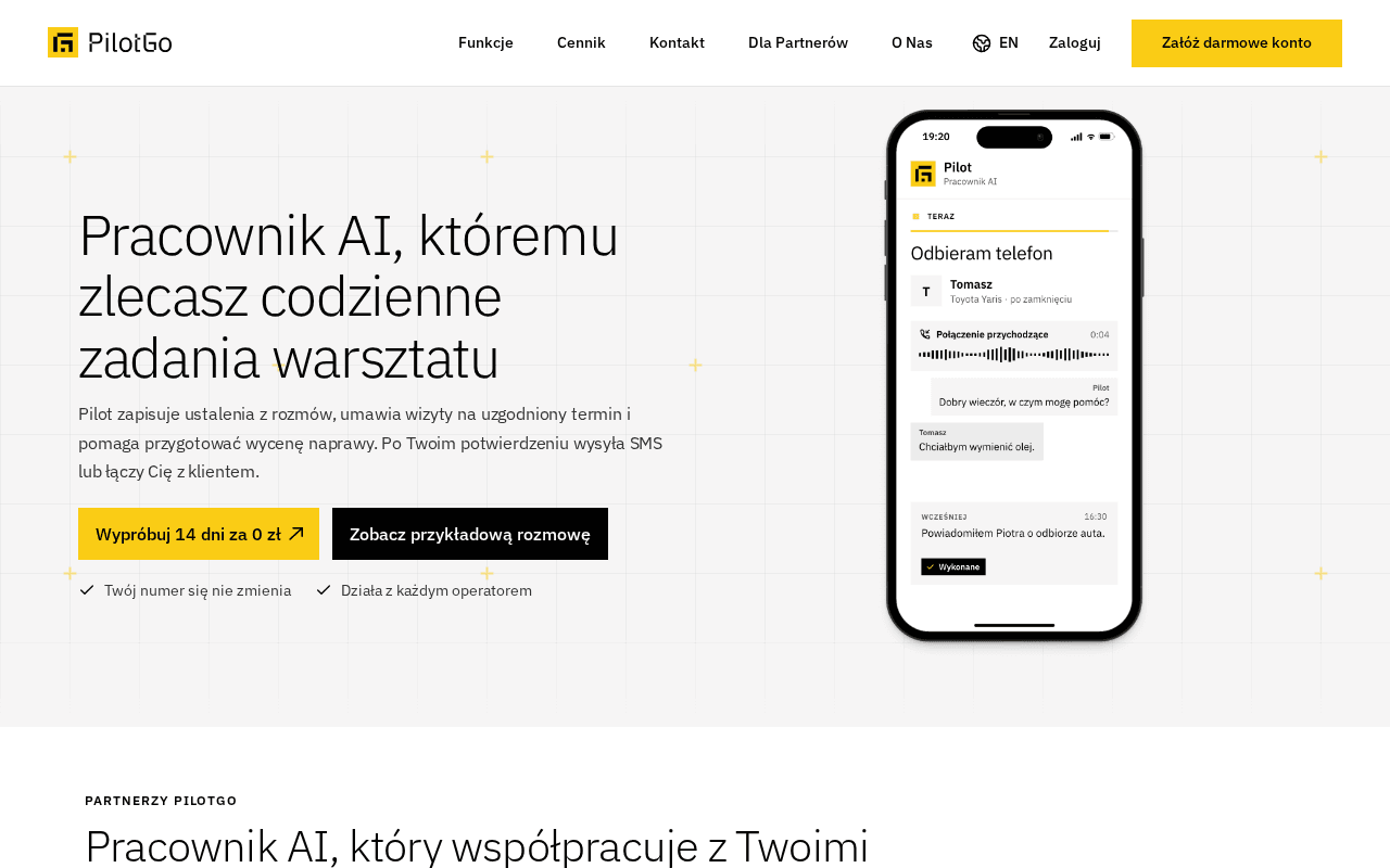 Screenshot of pilotgo.ai