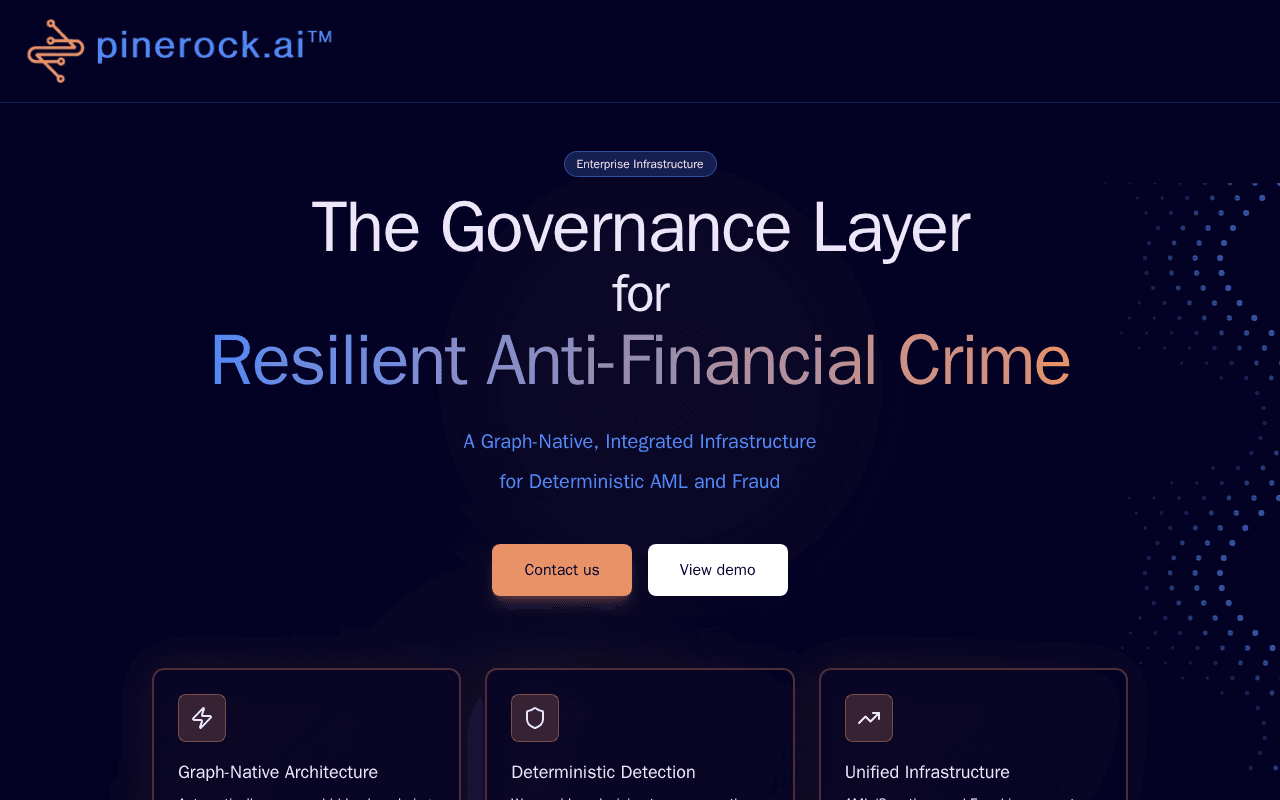 Screenshot of pinerock.ai