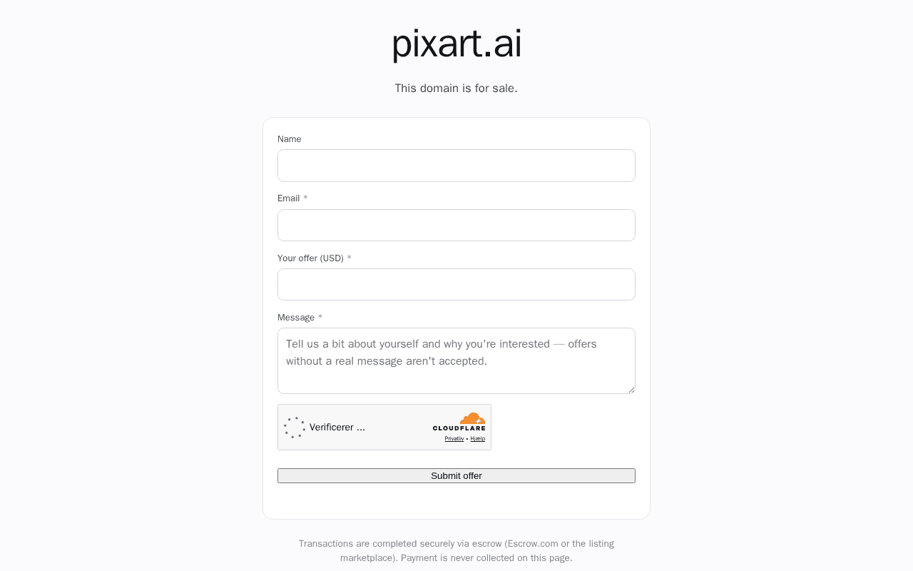 Screenshot of pixart.ai
