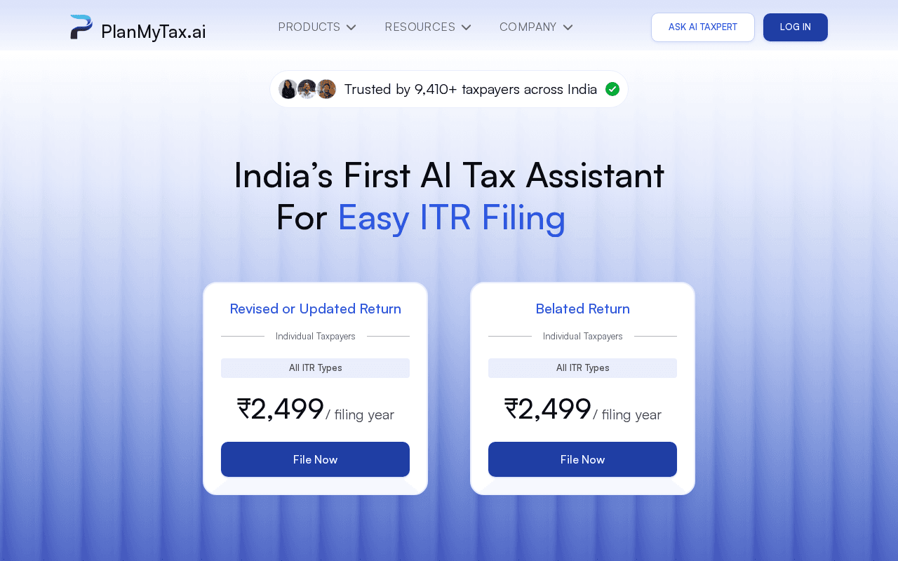 Screenshot of planmytax.ai