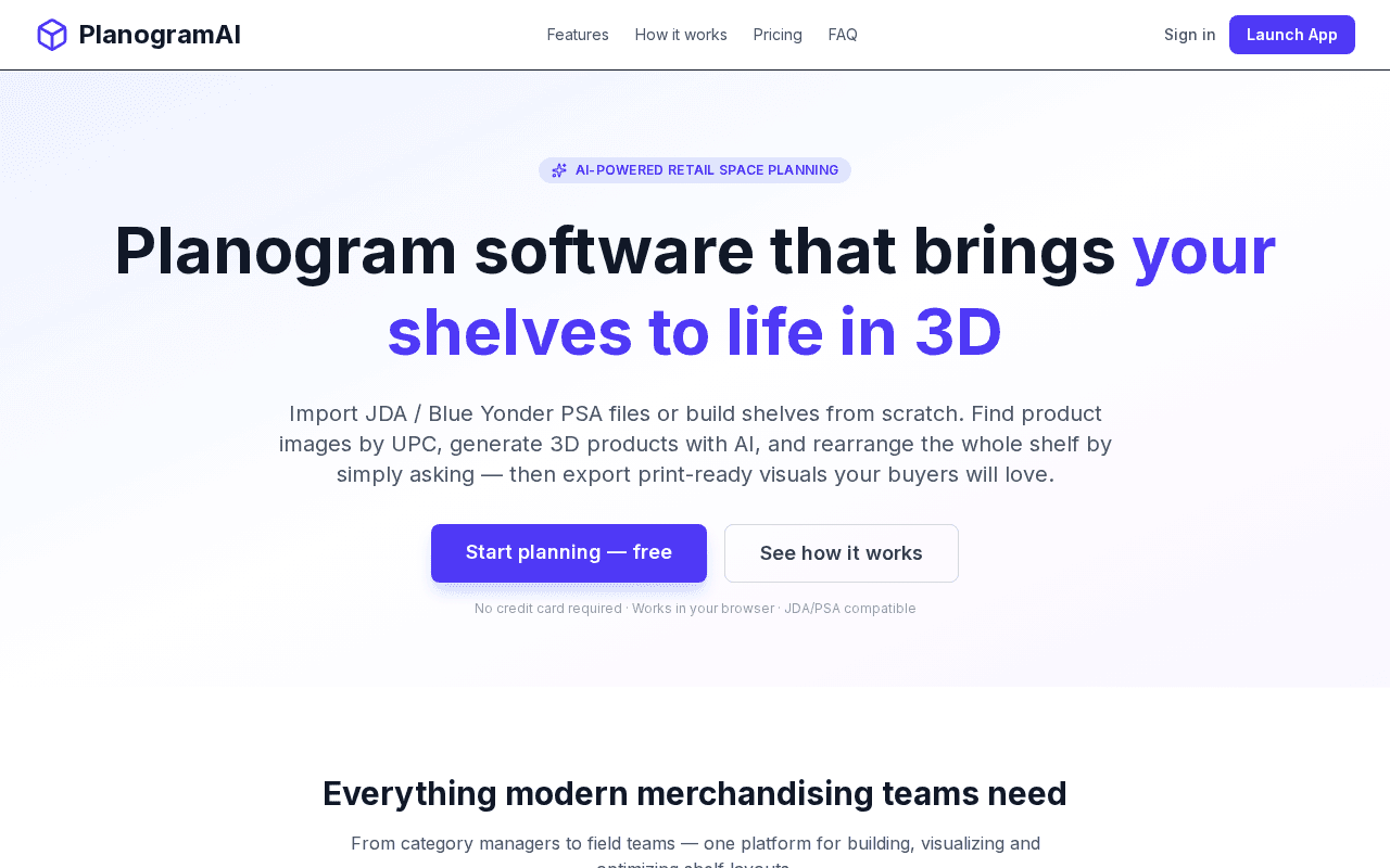 Screenshot of planogram.ai
