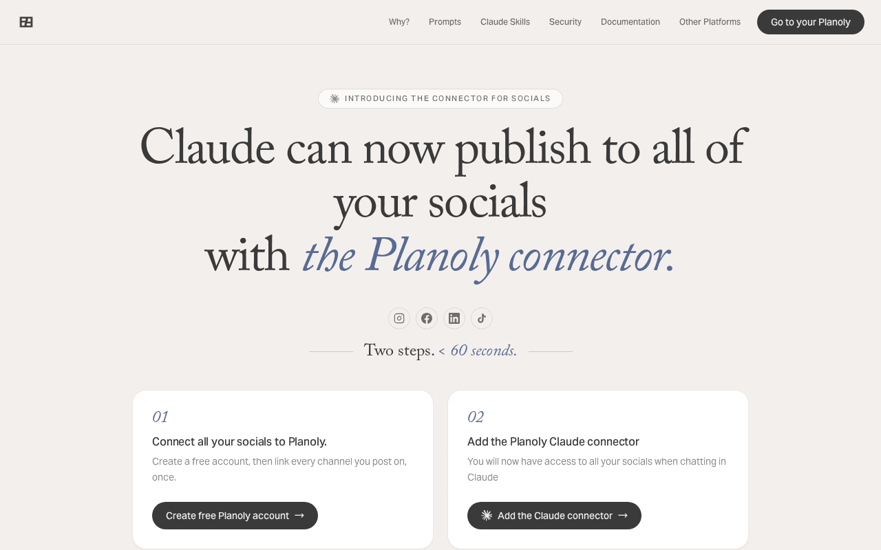 Screenshot of planoly.ai