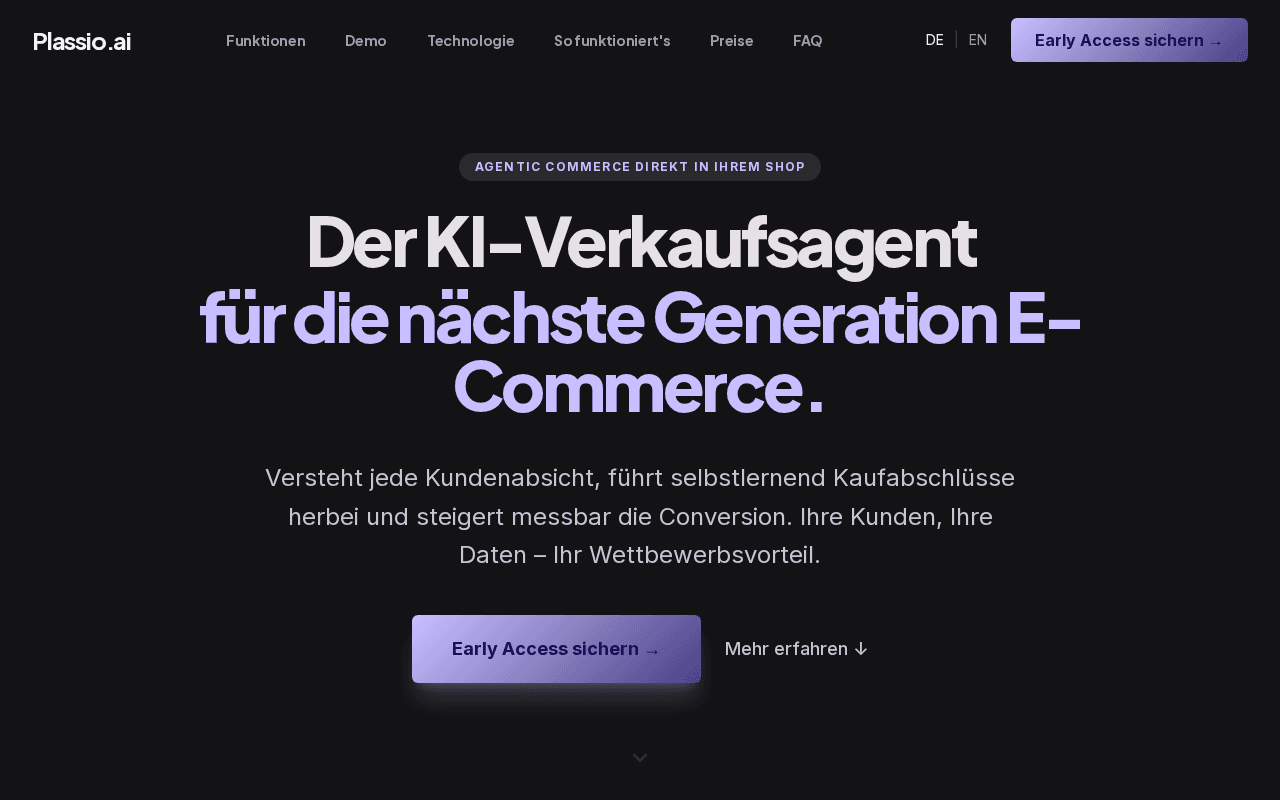 Screenshot of plassio.ai