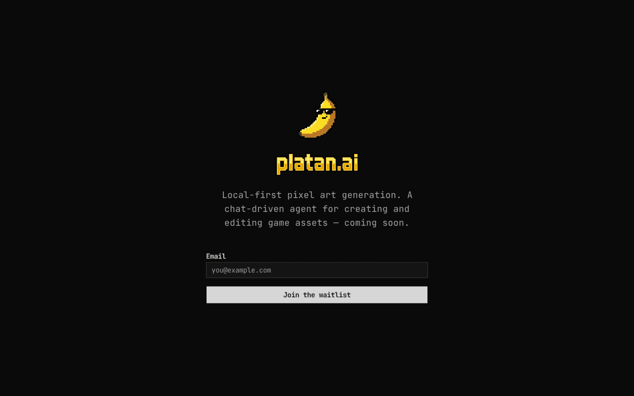 Screenshot of platan.ai
