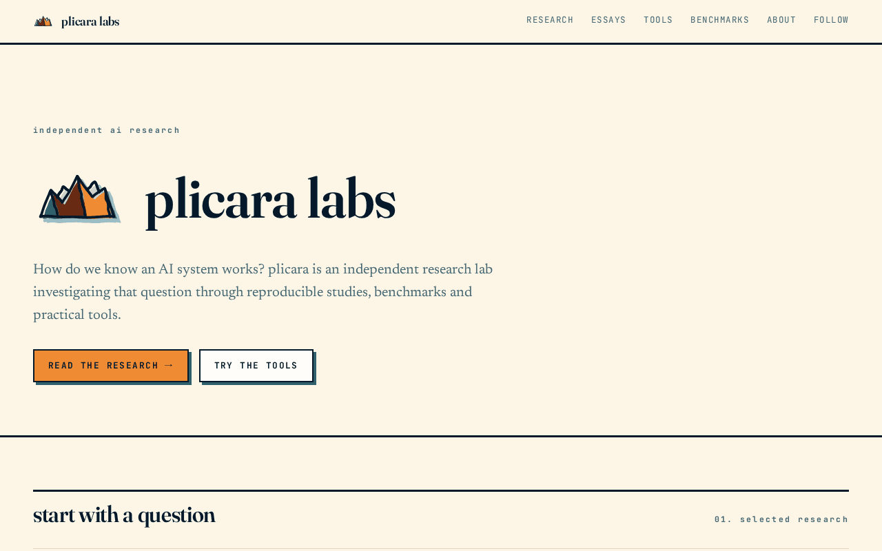 Screenshot of plicara.ai