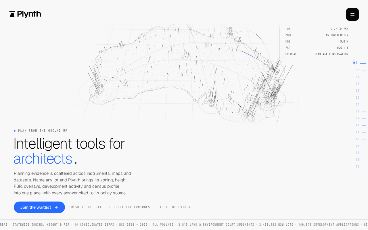 Screenshot of plynth.ai