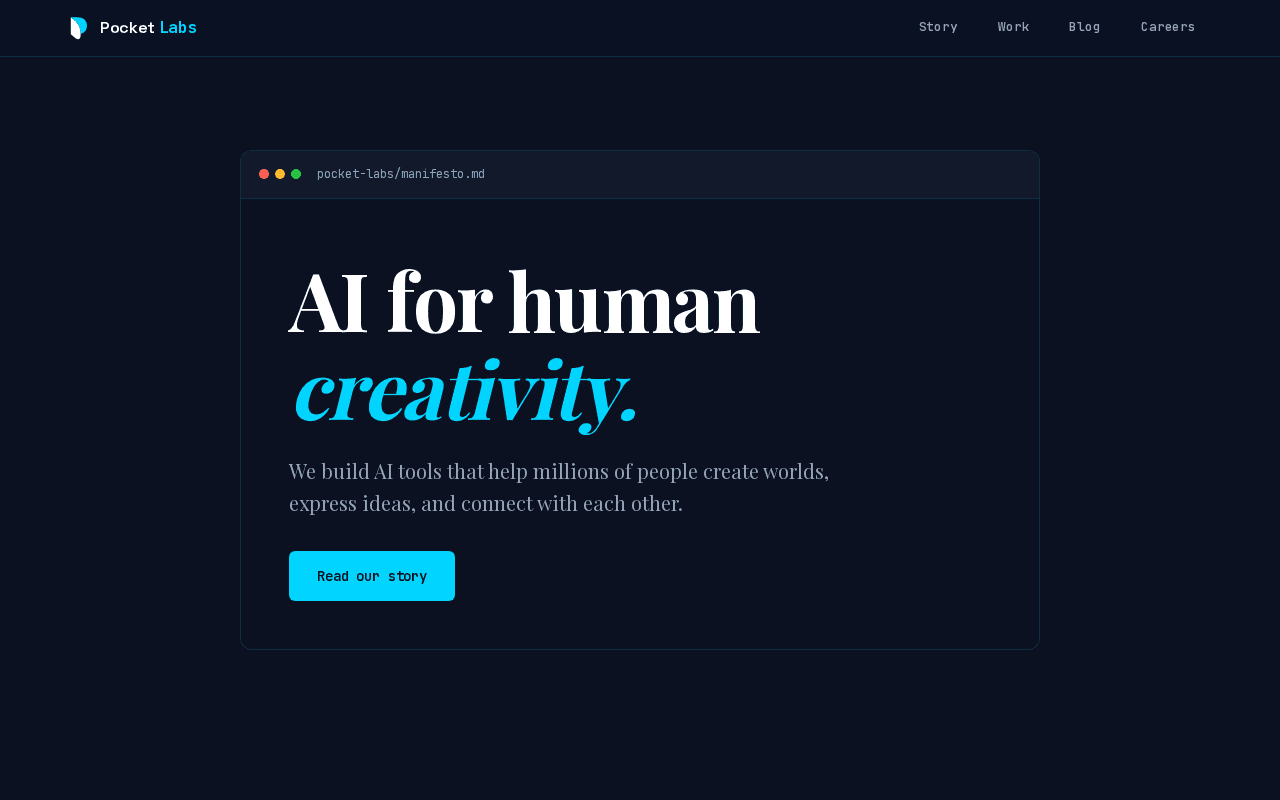 Screenshot of pocketlabs.ai