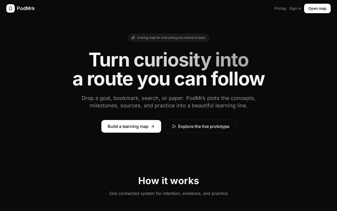 Screenshot of podmrk.ai