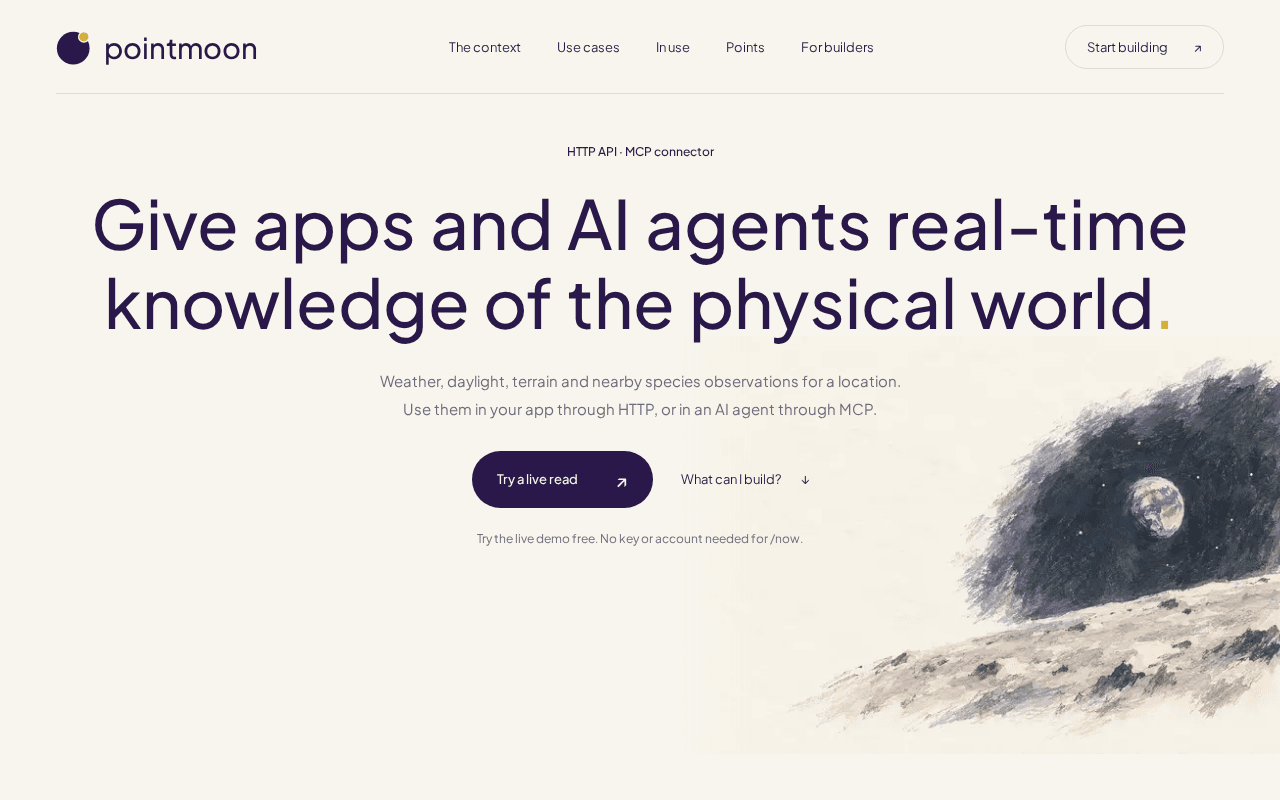 Screenshot of pointmoon.ai