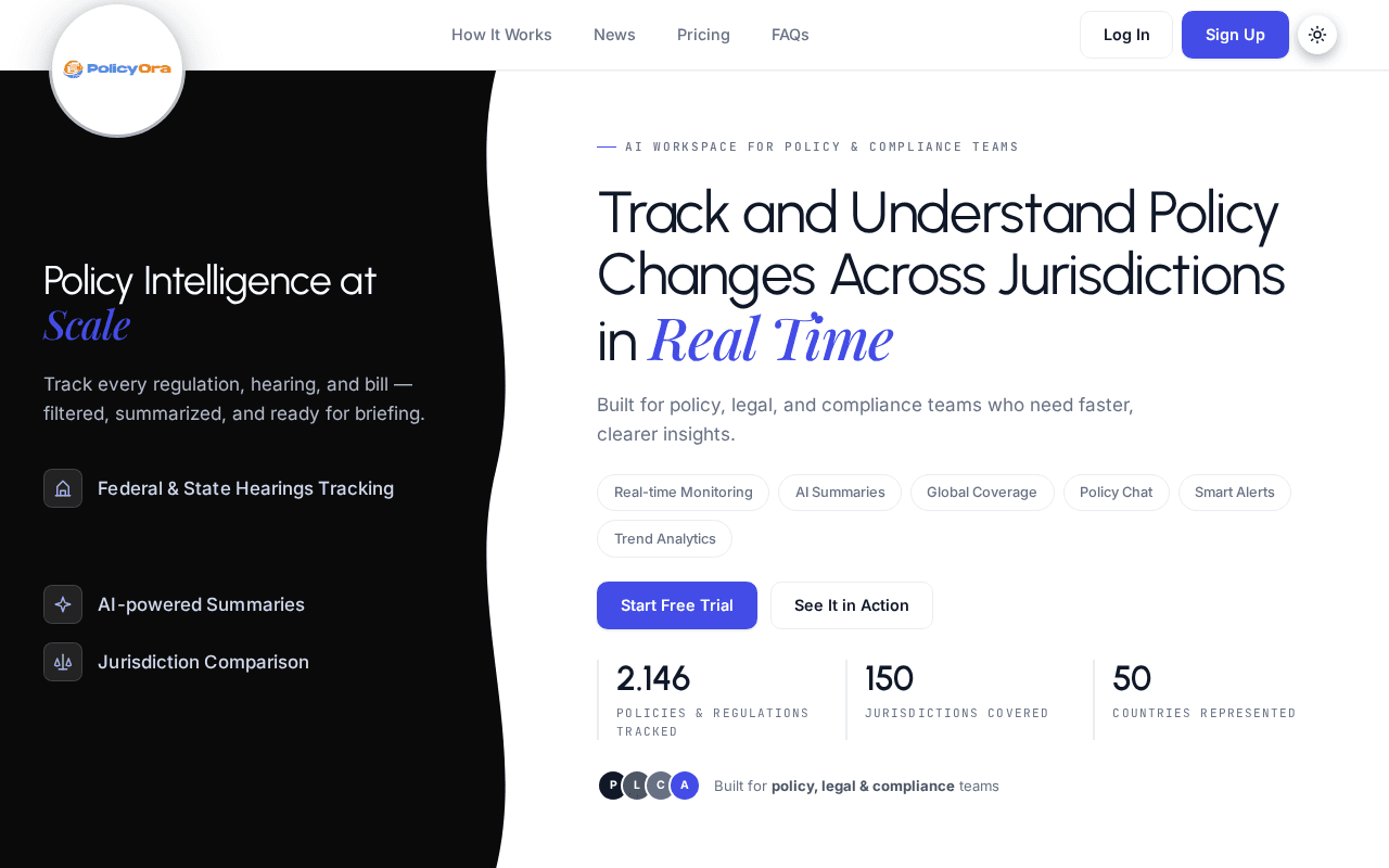 Screenshot of policyora.ai