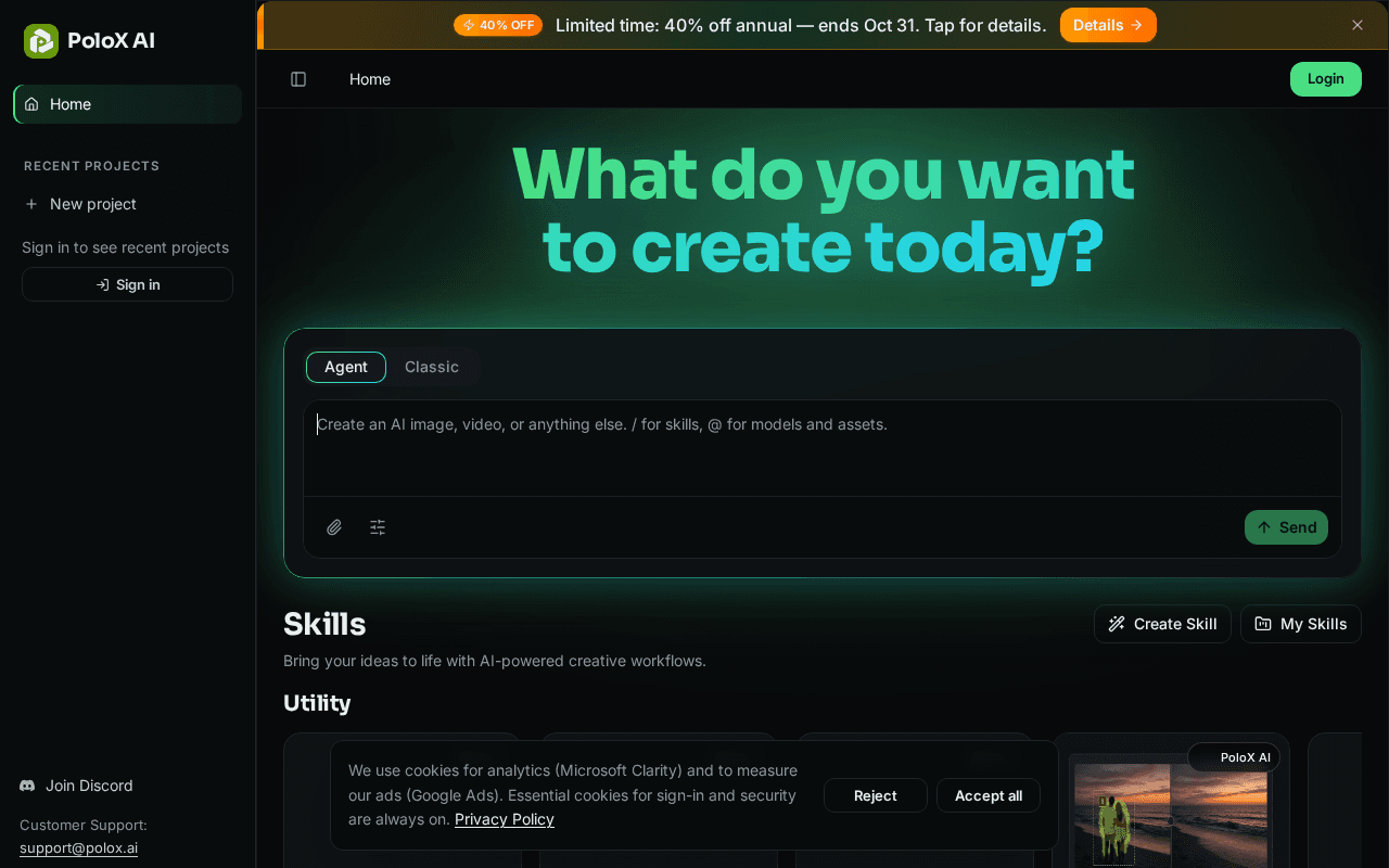 Screenshot of polox.ai
