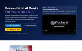 Screenshot of pooks.ai