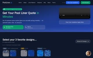 Screenshot of poolliner.ai