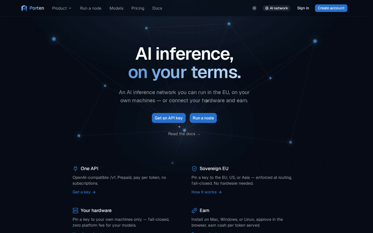Screenshot of porten.ai