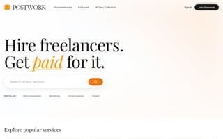 Screenshot of postwork.ai