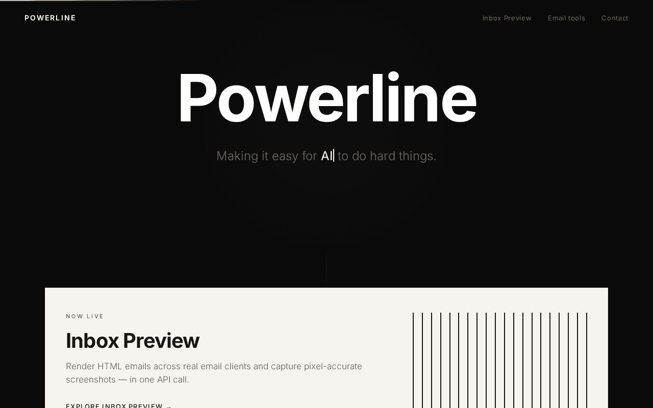 Screenshot of powerline.ai