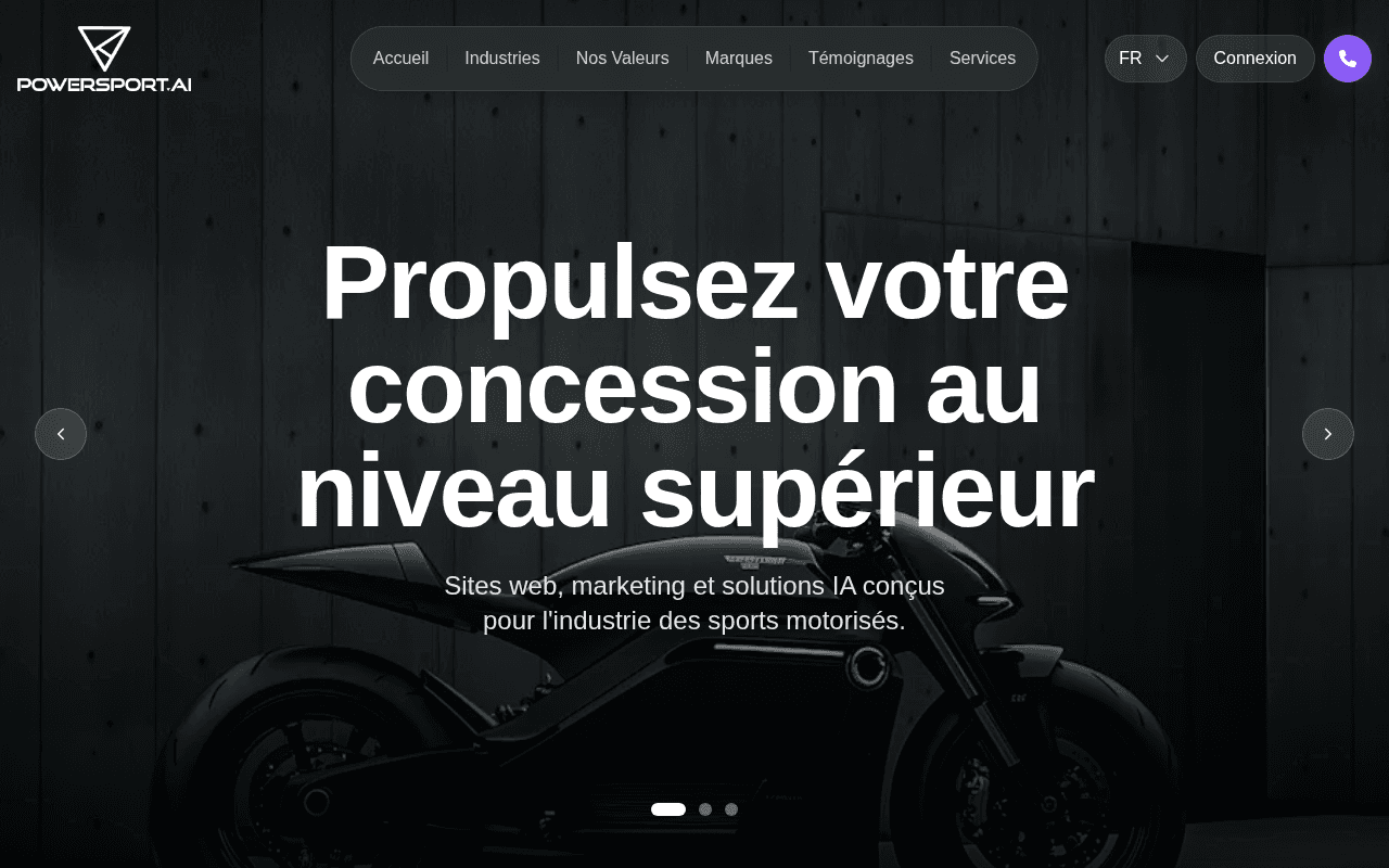 Screenshot of powersport.ai