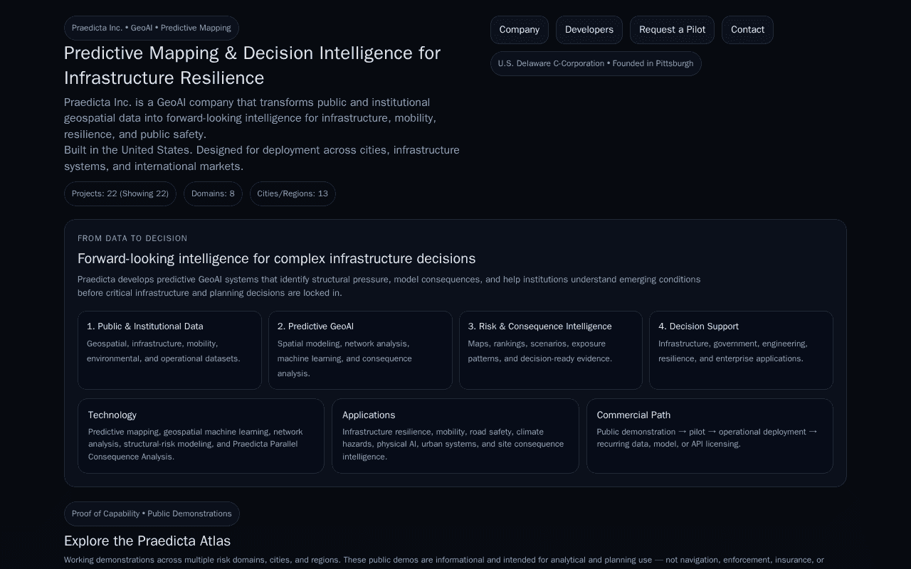 Screenshot of praedicta.ai