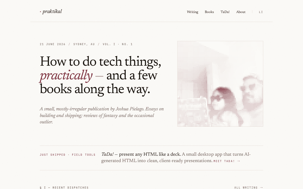 Screenshot of praktikal.ai