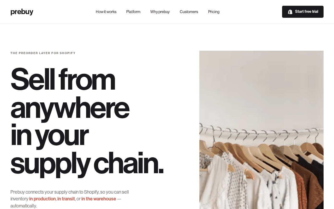 Screenshot of prebuy.ai