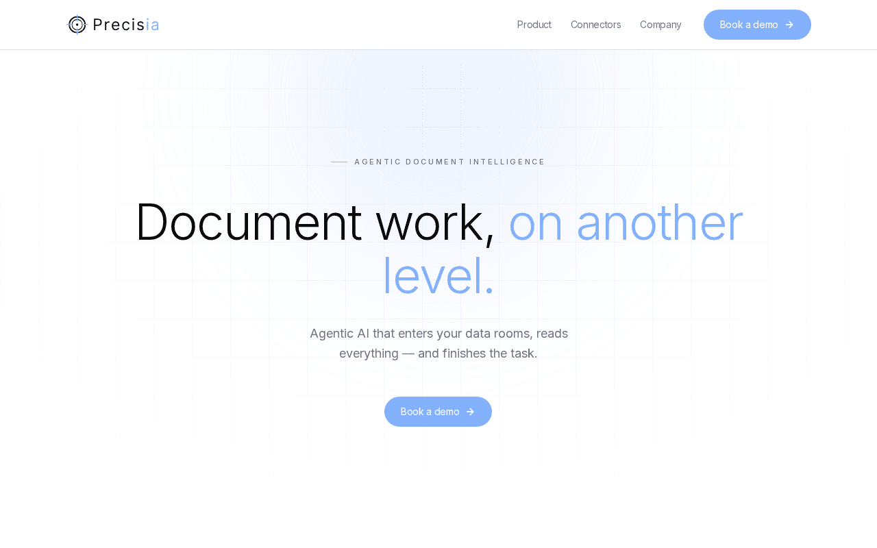 Screenshot of precisia.ai
