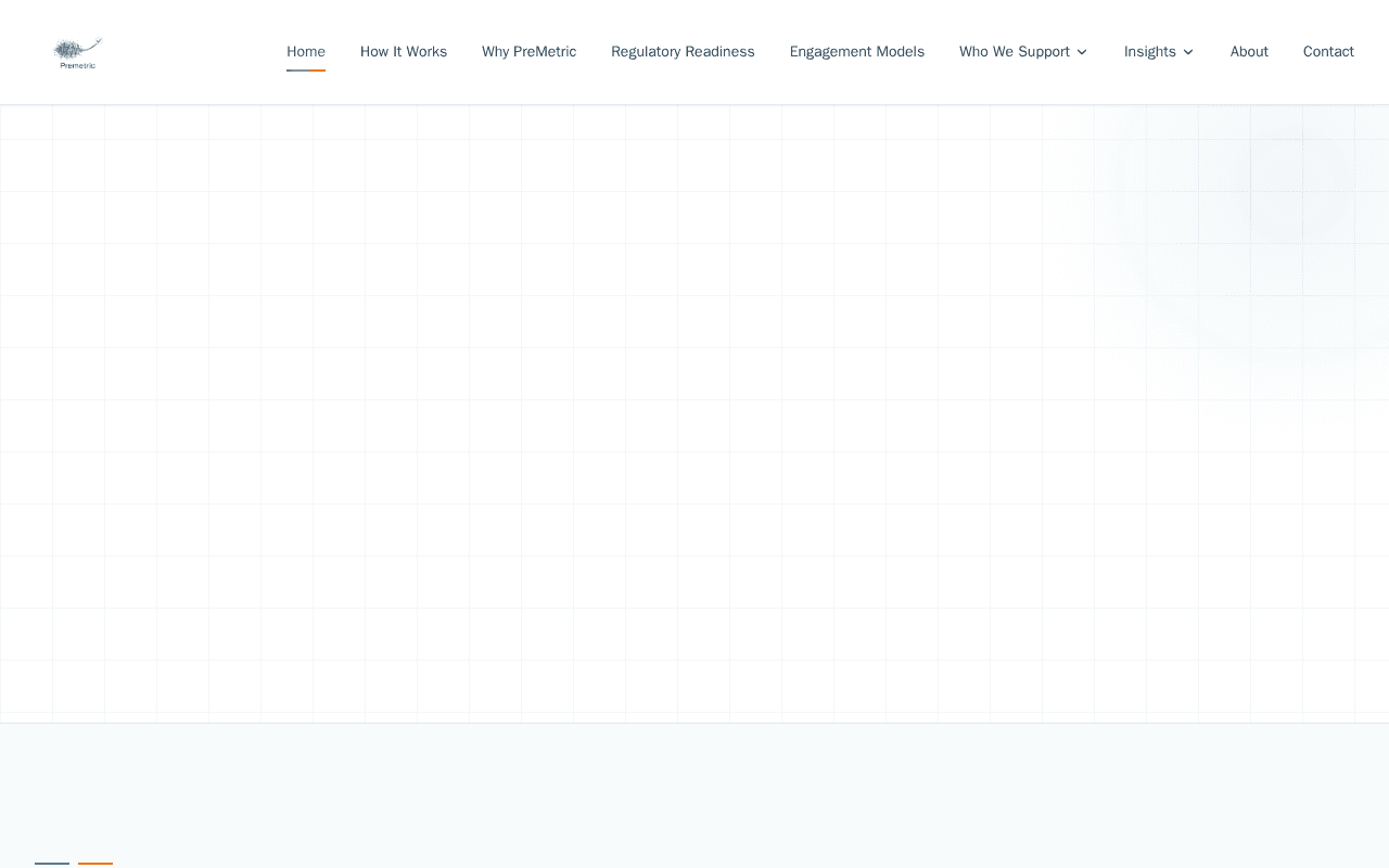 Screenshot of premetric.ai