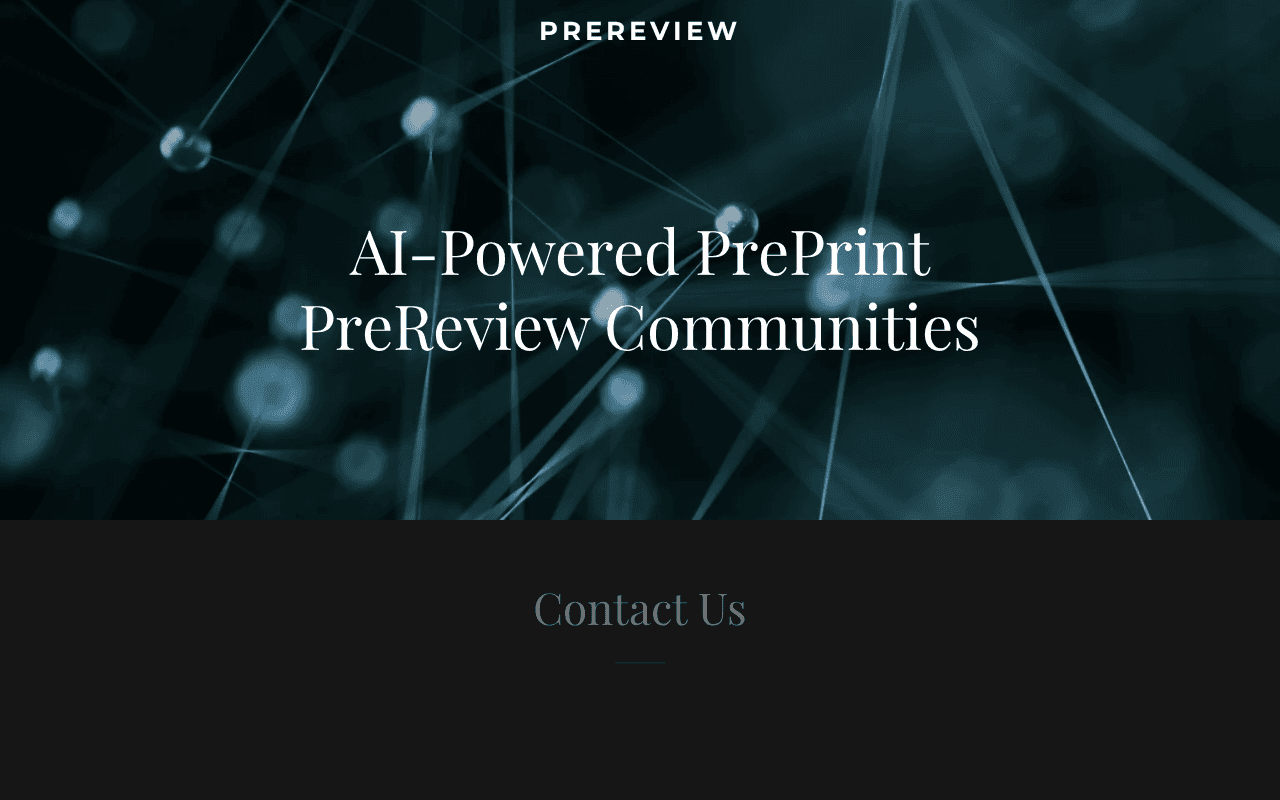 Screenshot of prereview.ai