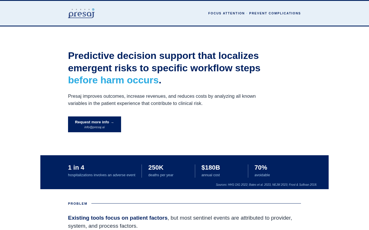 Screenshot of presaj.ai