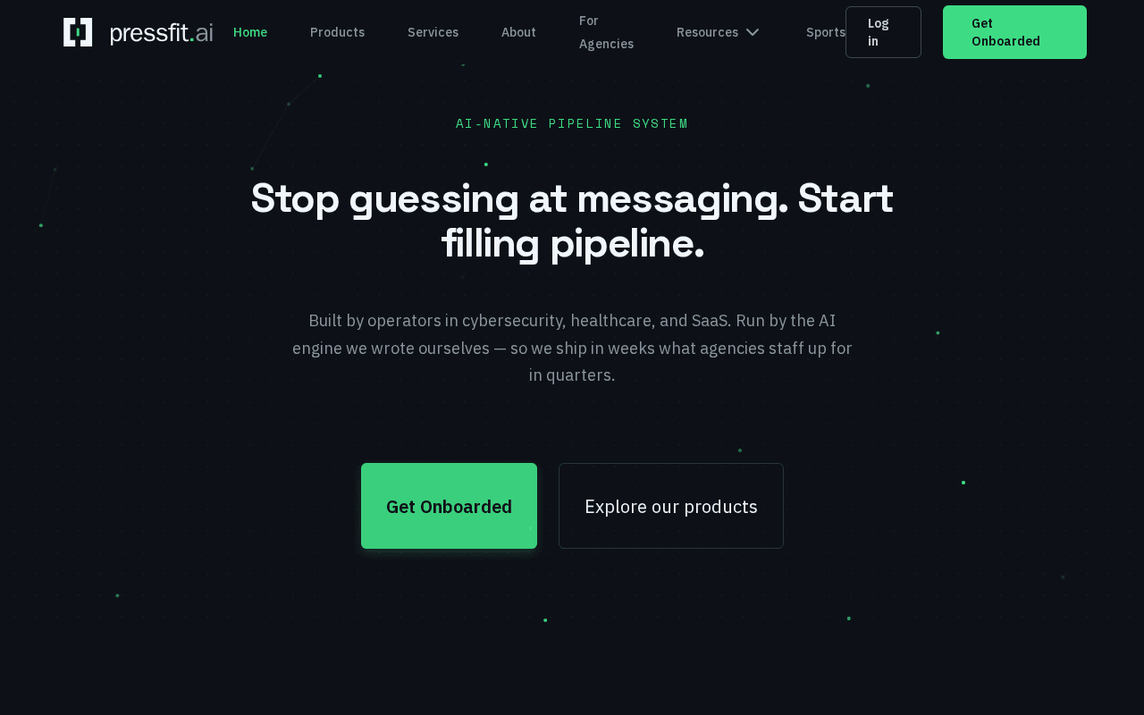 Screenshot of pressfit.ai