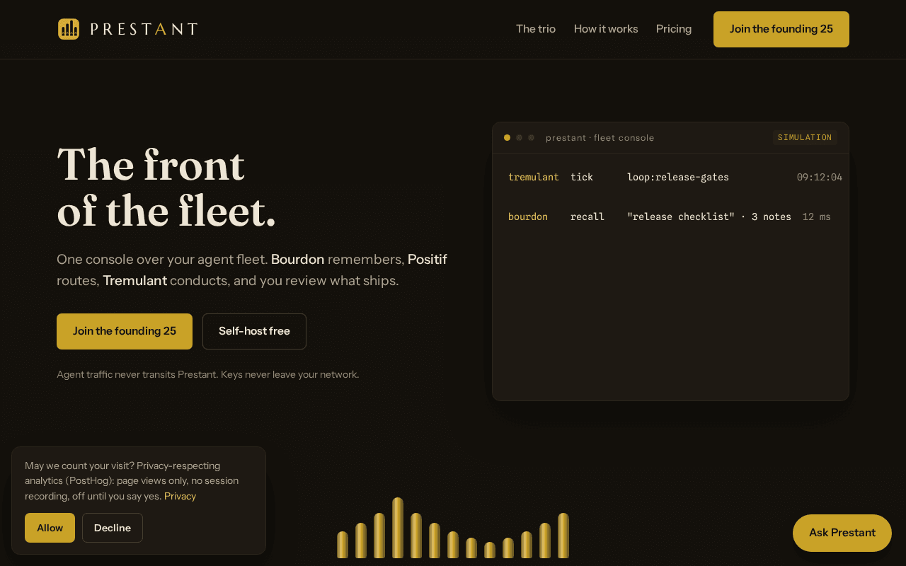 Screenshot of prestant.ai