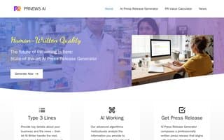 Screenshot of prnews.ai