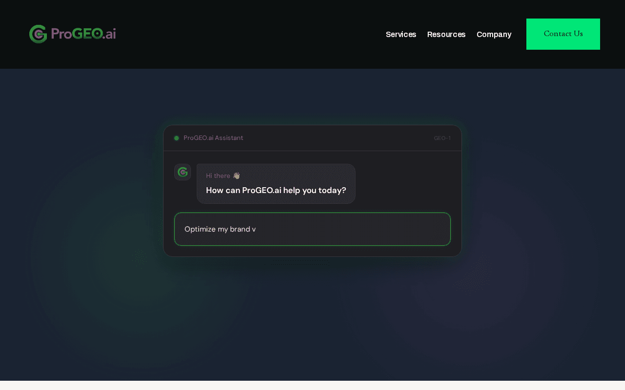 Screenshot of progeo.ai