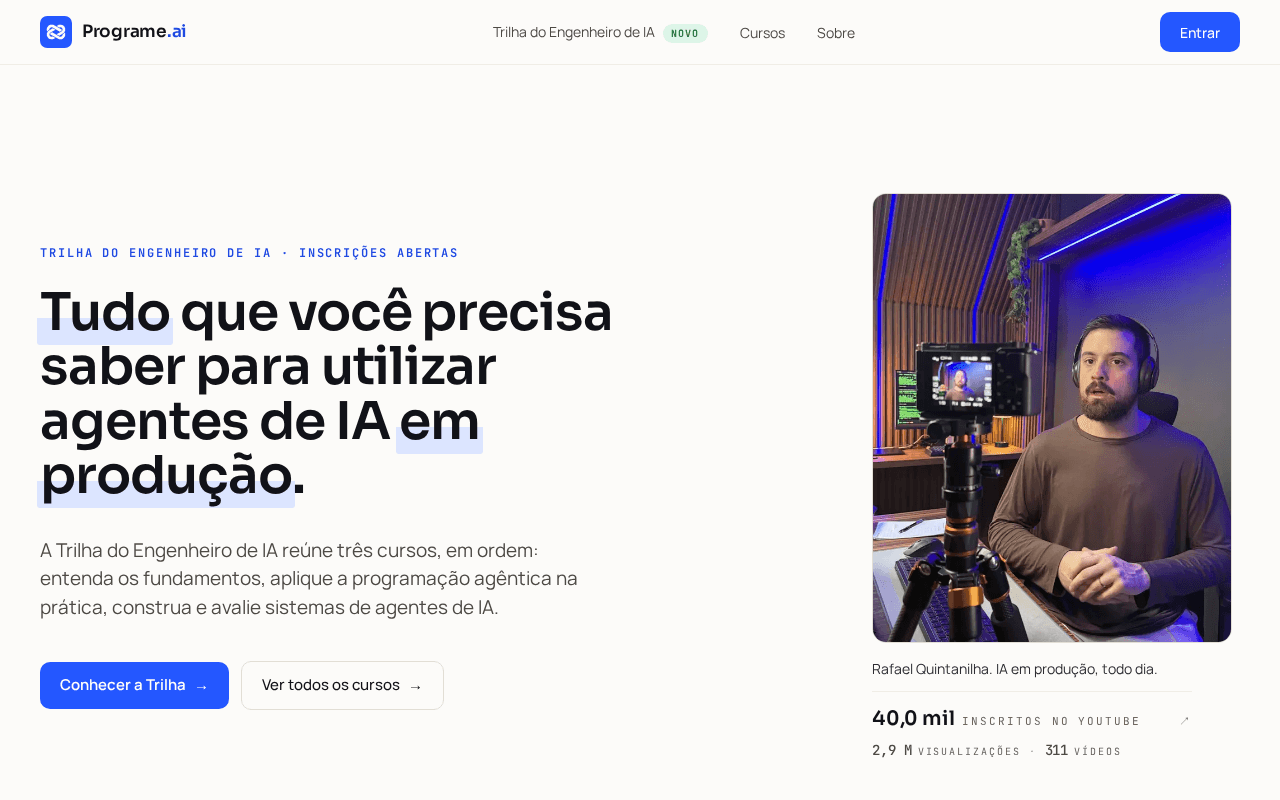 Screenshot of programe.ai